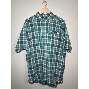 Under Armour UA Fish Hunter S/S Shirt Vented Blue Plaid sz‎ XL  Shirt 1290745